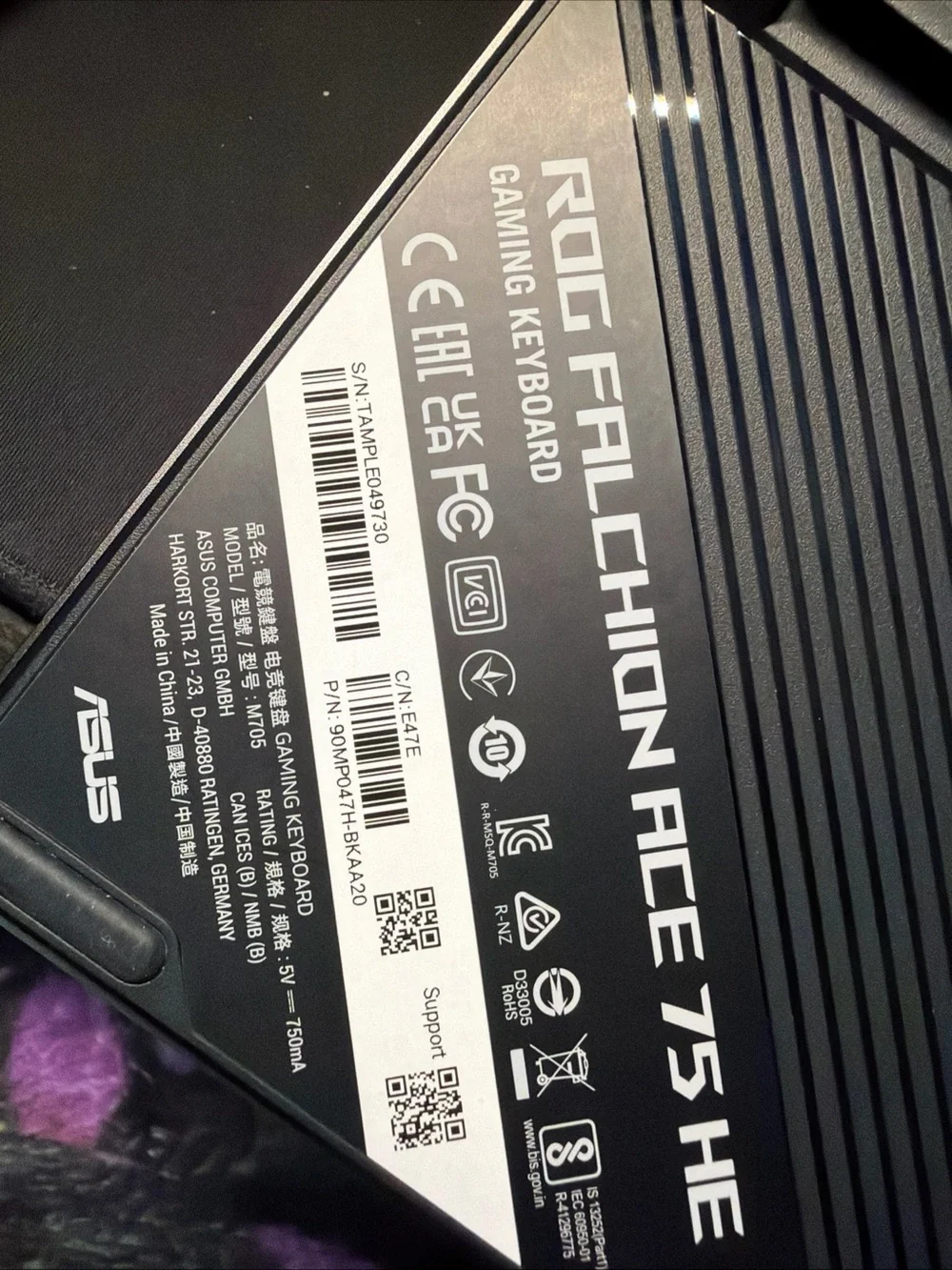 ASUS - ROG Falchion Ace 75% Wired Magnetic Hall Effect RGB Gaming Keyboard wi...